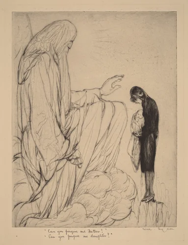 "Can you forgive me Father?" - "Can you forgive me daughter?" by Will Dyson, print, 1880-1938