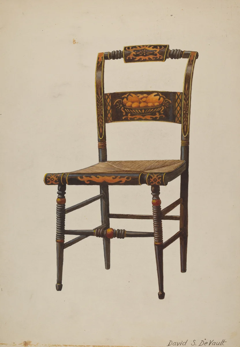 Hitchcock Chair by David S. De Vault, index of american design, 1941