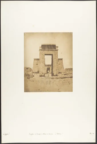 Propylone du Temple de Khons, à Karnac, Thèbes by Maxime Du Camp, photograph, 1849-1850