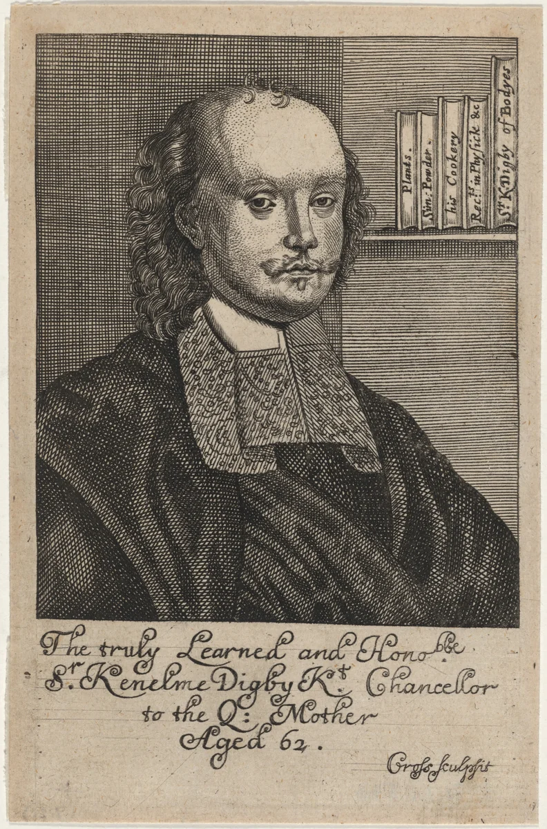 Sir Kenelm Digby by Thomas Cross, print, 1668-1669