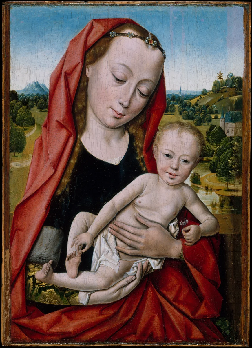 Virgin and Child by Dieric Bouts, painting, 1475-1499