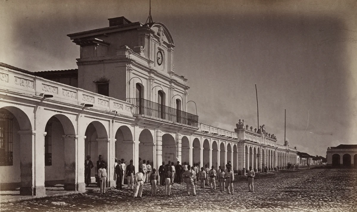 Palace of the Government, Guatemala by Eadweard Muybridge, photograph, 1875