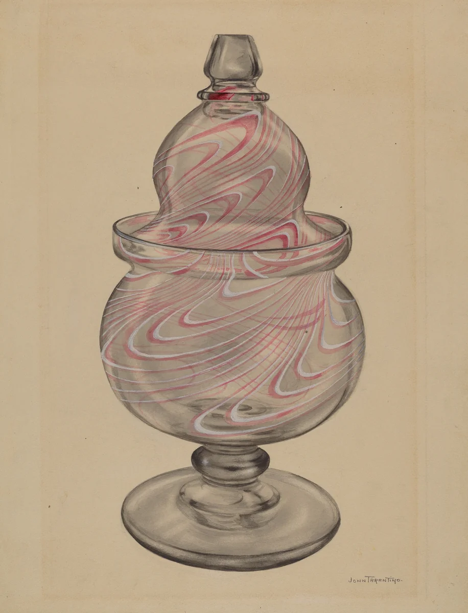 Sugar Bowl with Cover by John Tarantino, index of american design, 1936