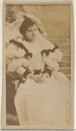 Odette Tyler, from the Actors and Actresses series (N45, Type 8) for Virginia Brights Cigarettes by Allen & Ginter, photograph, 1885-1891