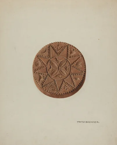 Zoar Buttermold by Fritz Boehmer, index of american design, 1939