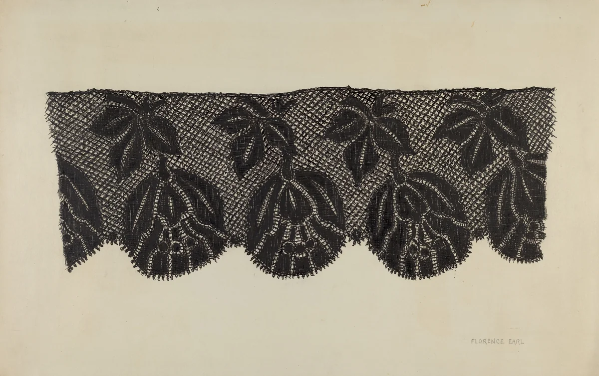 Lace by Florence Earl, index of american design, 1935-1942
