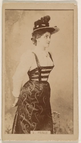 Adelaide Prince, from the Actresses series (N245) issued by Kinney Brothers to promote Sweet Caporal Cigarettes by Kinney Brothers Tobacco Company, photograph, 1890