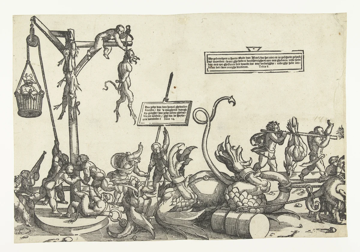 Kinderkruistocht by Monogrammist LIW, print, 1522-1532