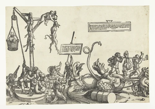 Kinderkruistocht by Monogrammist LIW, print, 1522-1532