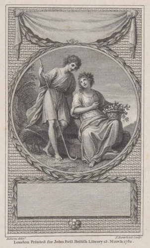 Idyll: Frontispiece to "The Poets of Great Britain, Complete from Chaucer to Churchill" by Francesco Bartolozzi, print, 1782