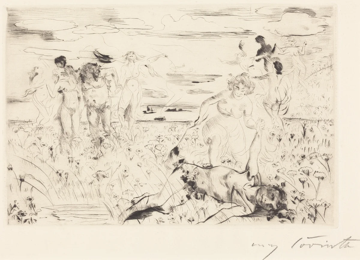 Bacchanal by Lovis Corinth, print, 1914