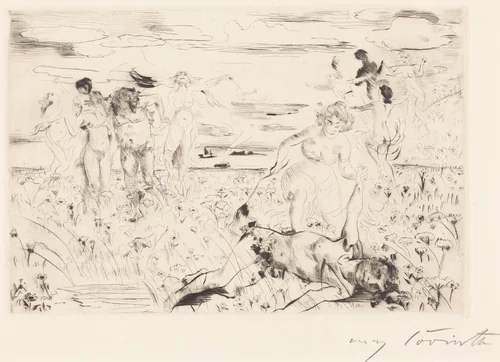 Bacchanal by Lovis Corinth, print, 1914