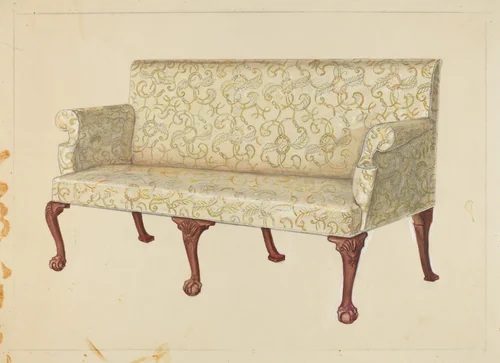 Sofa by American 20th Century, index of american design, 1940