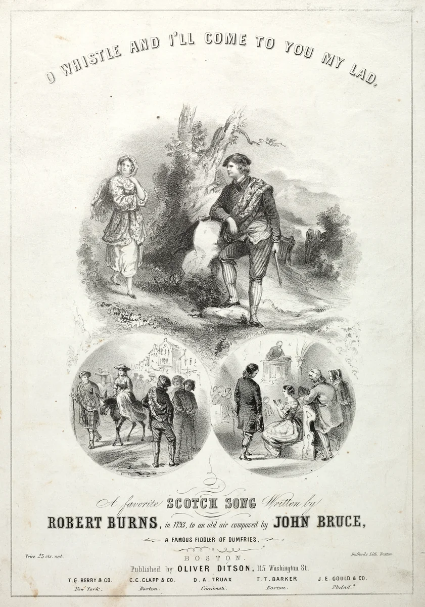Oh Whistle and I'll Come to you, My Lad - Sheet Music Cover by Winslow Homer, print, 1855-1857
