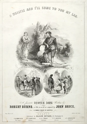Oh Whistle and I'll Come to you, My Lad - Sheet Music Cover by Winslow Homer, print, 1855-1857