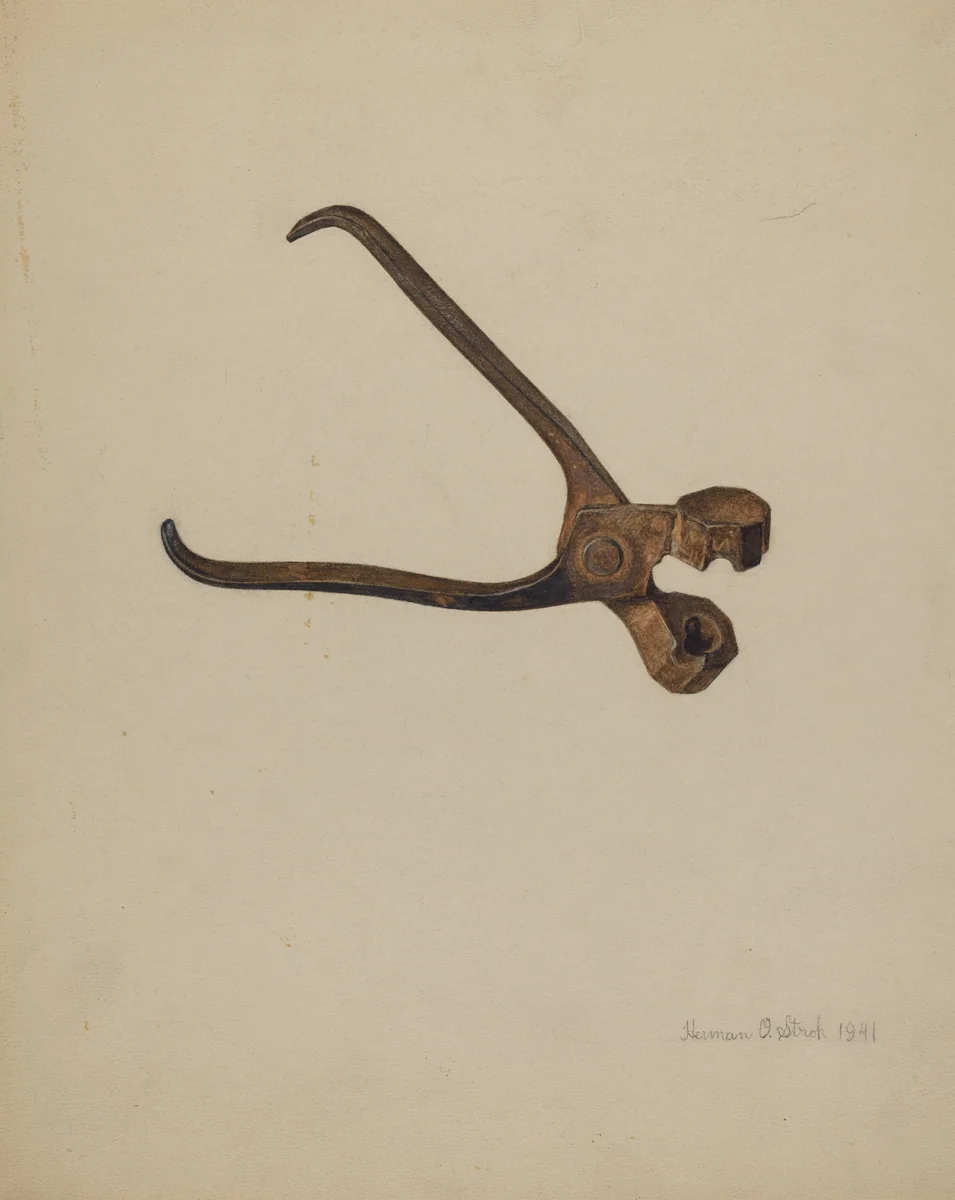 Bullet Mold by Herman Stroh, index of american design, 1941