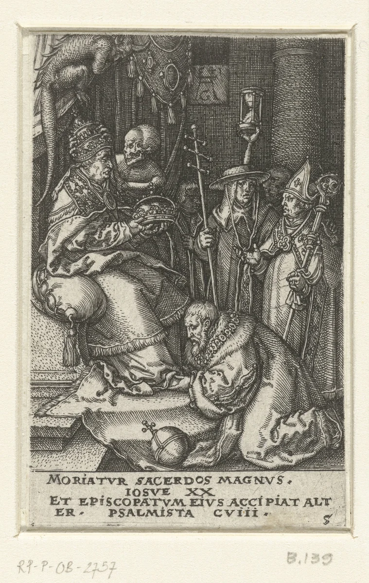 De Dood en de paus by Unknown, print, 1541