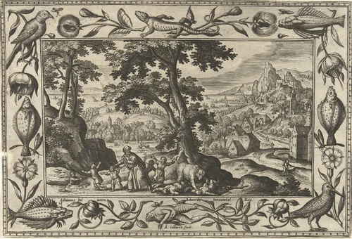 Elisa vervloekt vervelende kinderen by Unknown, print, 1582-1586