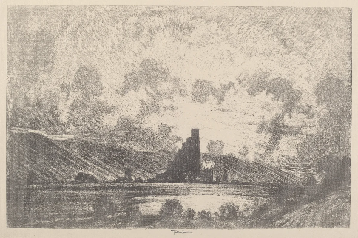 Work Castles, Wilkesbarre by Joseph Pennell, print, 1910