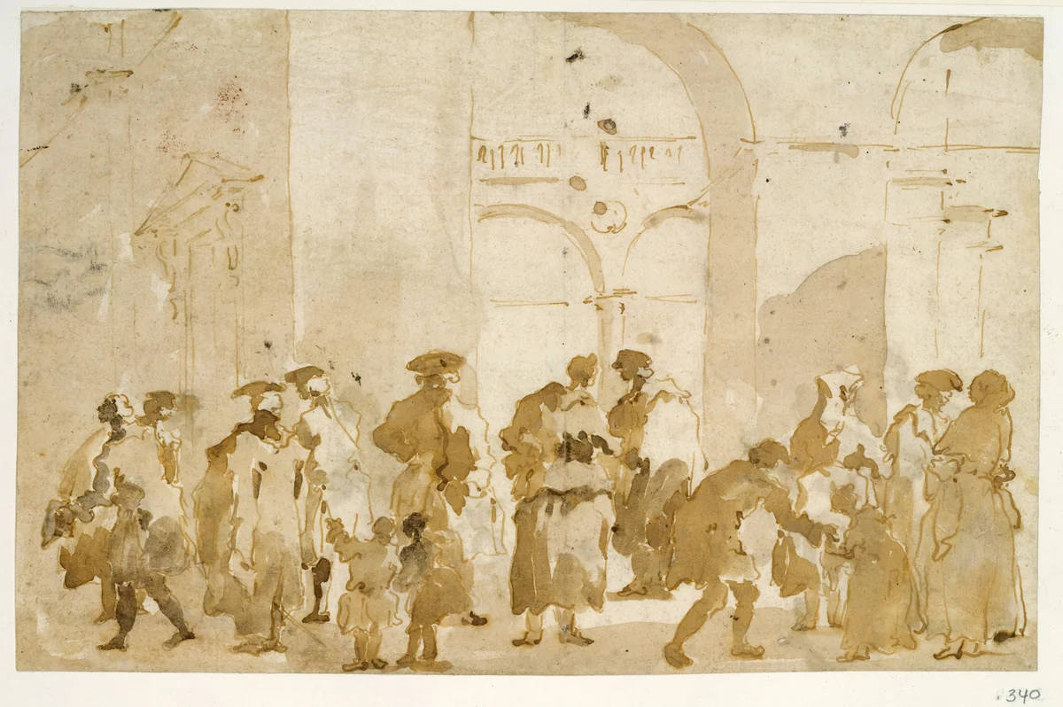 Figure Studies by Francesco Guardi, drawing, 1762-1773