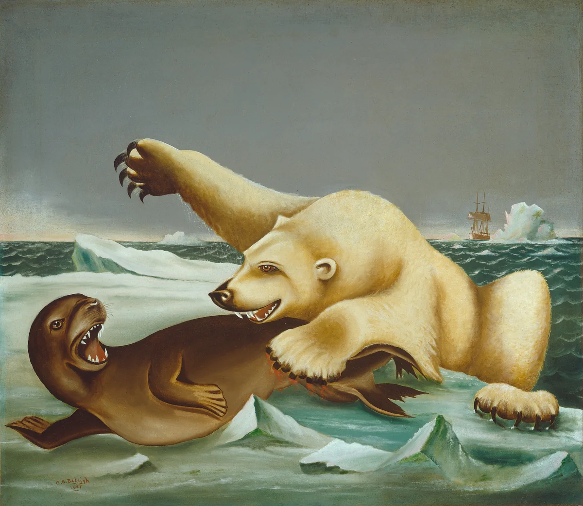 Law of the Wild by Charles S. Raleigh, painting, 1881