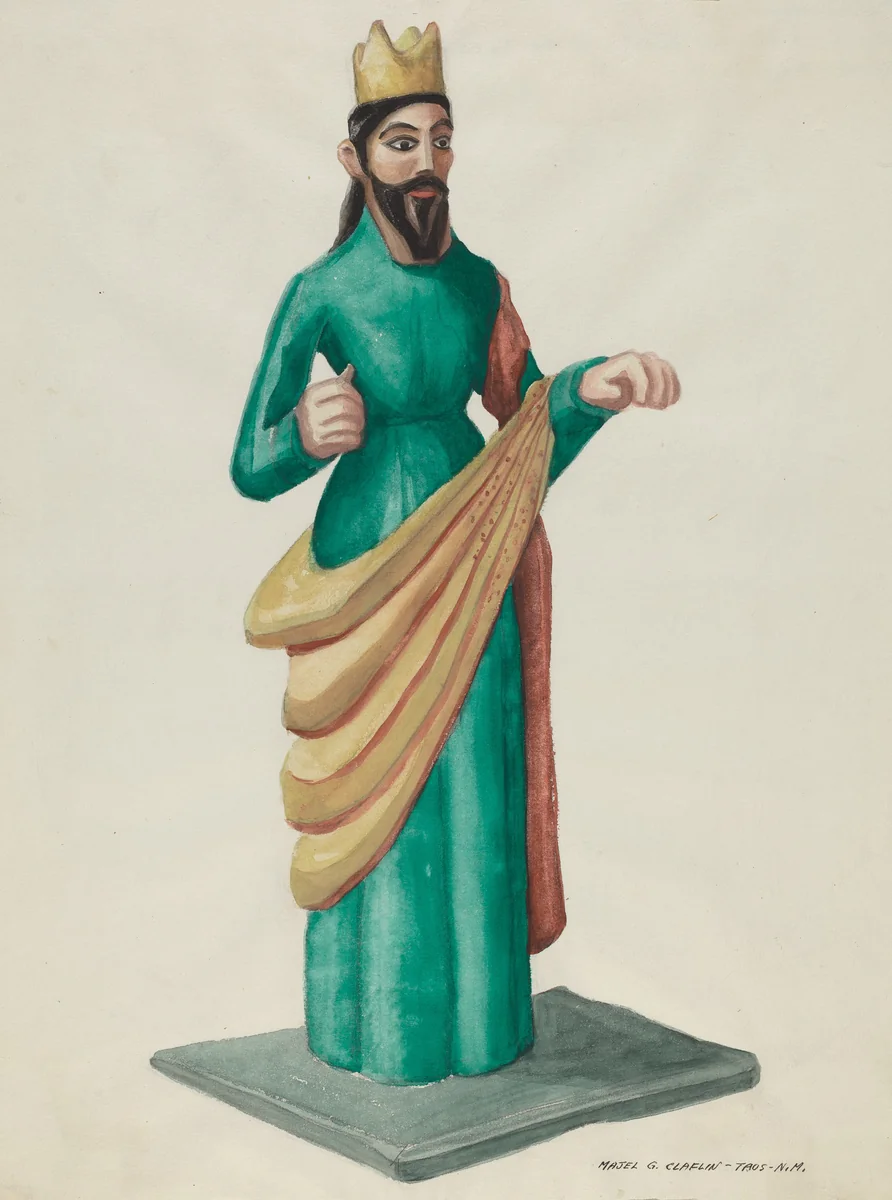 Archangel "Bulto" by Majel G. Claflin, index of american design, 1937