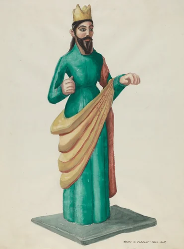 Archangel "Bulto" by Majel G. Claflin, index of american design, 1937