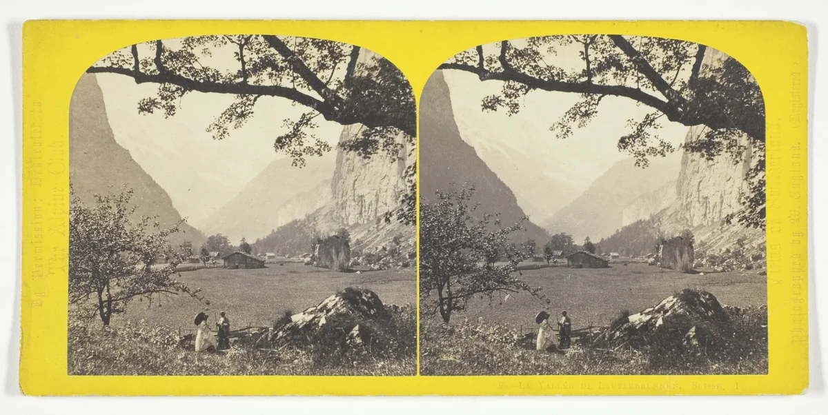 La Vallee de Lauterbrunnen. Suisse, No. 98 from the series "Views of Switzerland" by William England, photograph, 1850-1896