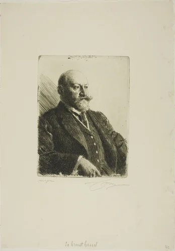 Sir Ernest Cassel by Anders Zorn, print, 1909