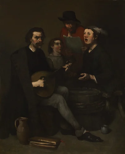Singers by Théodule Ribot, painting, 1863-1868