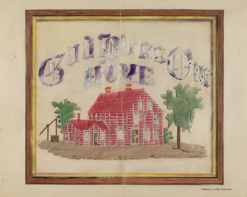 Needlework Picture by Francis Law Durand, index of american design, 1935-1942