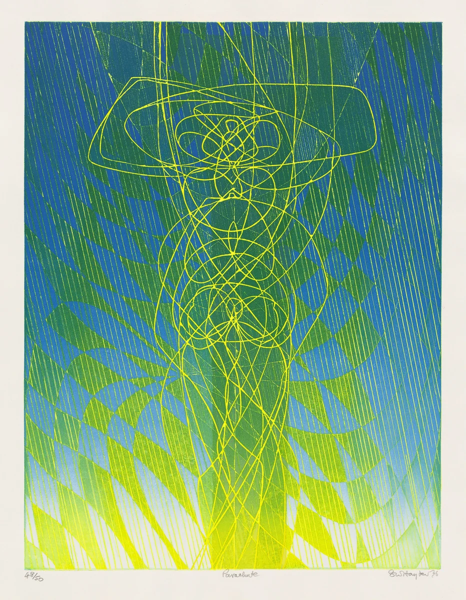 Parachute by Stanley William Hayter, print, 1976