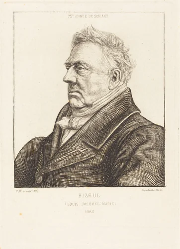 L.J.-Marie Bizeul, a Breton Archaeologist by Charles Meryon; Abraham Beillet, print, 1861