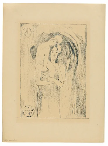 Ia orana Maria (Hail Mary) by Paul Gauguin, print, 1894-1895