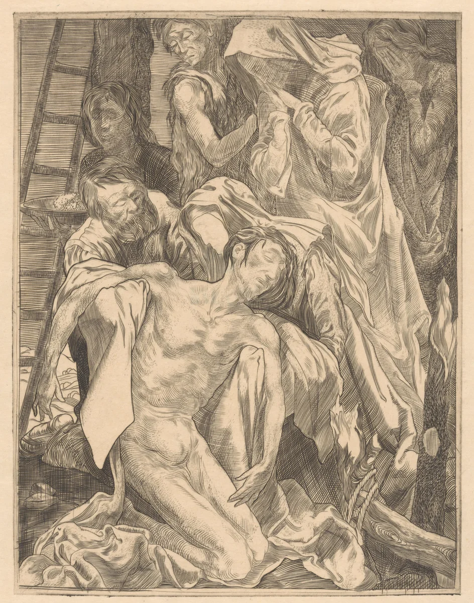 Kruisafneming by Johannes Josephus Aarts, print, 1881-1934