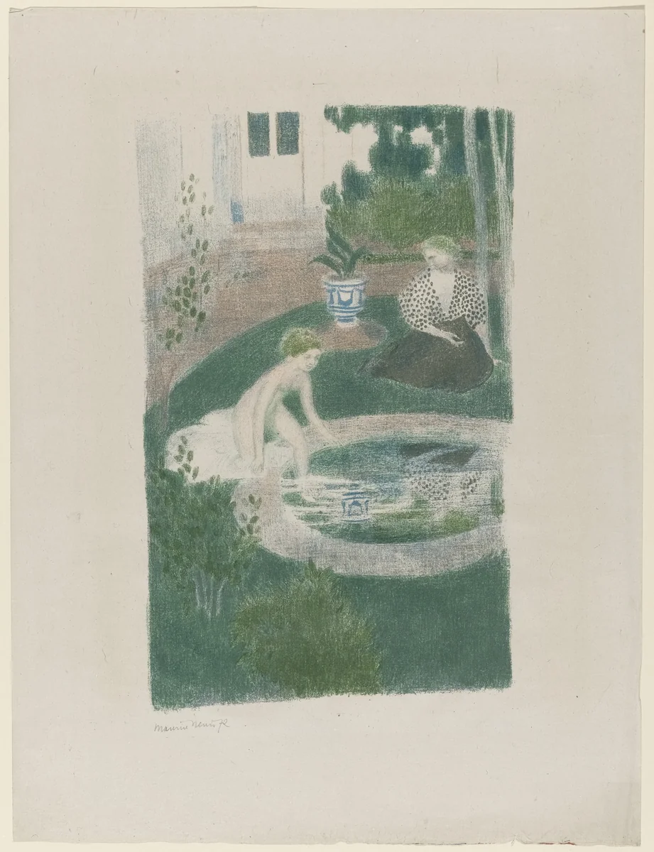 The Reflection in the Fountain (Le Reflet dans la fontaine) from the portfolio The Album of Original Prints from the Vollard Gallery (L'Album d'estampes orginales de la Galerie Vollard) by Maurice Denis, print, 1897