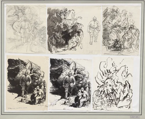 L'Allemagne envahit le monde by Auguste Louis Lepère, drawing, 1914