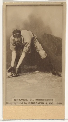 Frank Norris Graves, Catcher, Minneapolis, from the Old Judge series (N172) for Old Judge Cigarettes by Goodwin & Company, photograph, 1888