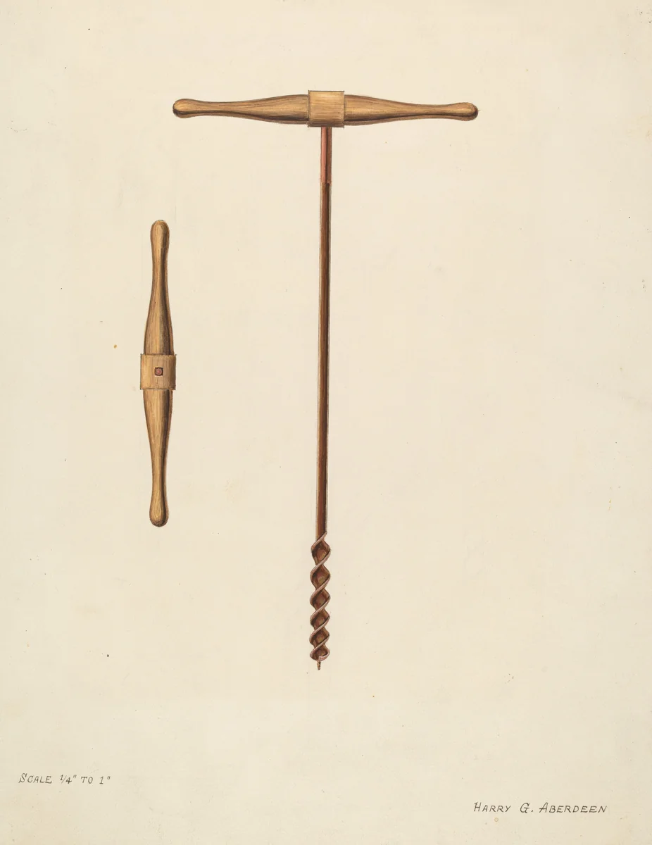 Bishop Hill: Auger by Harry Aberdeen, index of american design, 1936