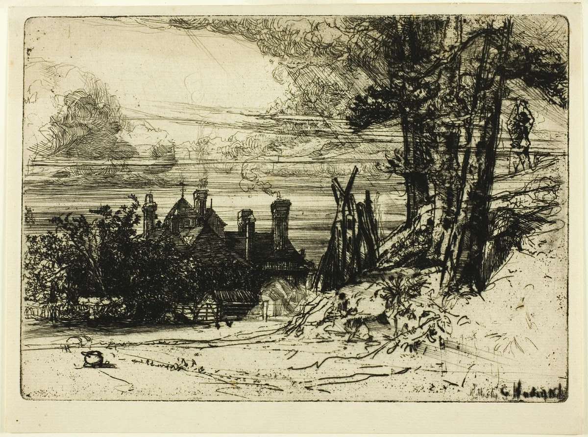Horsley's House at Willesley by Francis Seymour-Haden, print, 1865