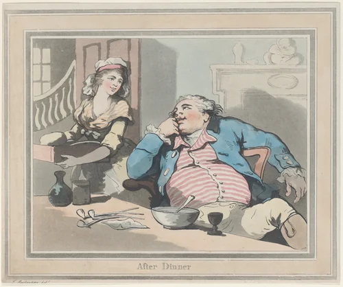 After Dinner by Thomas Rowlandson, print, 1790