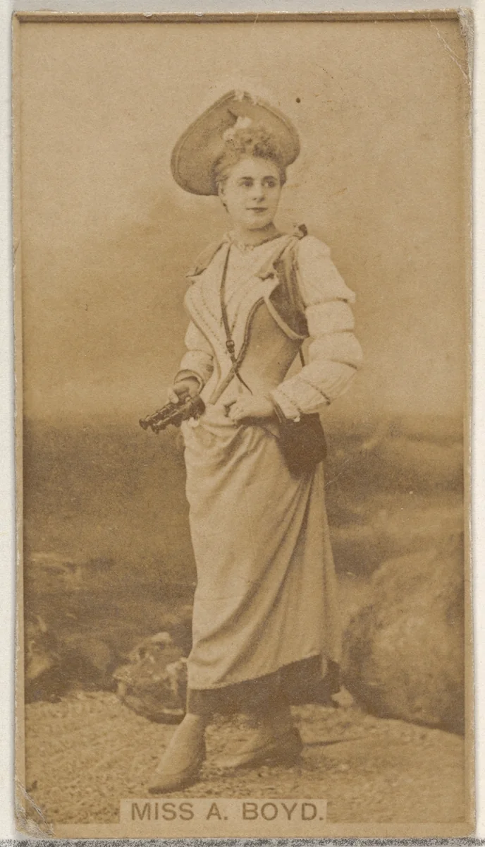 Miss A. Boyd, from the Actors and Actresses series (N45, Type 8) for Virginia Brights Cigarettes by Allen & Ginter, photograph, 1885-1891