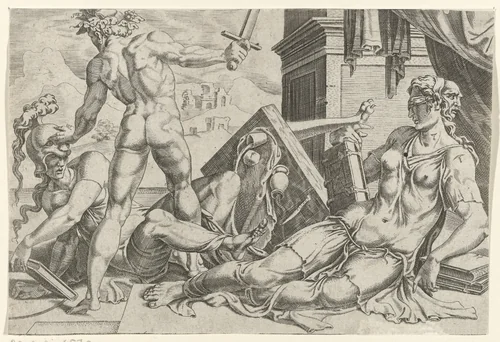 Wijn verstoort de zintuigen en veroorzaakt geheugenverlies by Dirck Volckertsz. Coornhert, print, 1551
