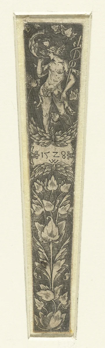 Ornament met Mercurius by Unknown, print, 1528