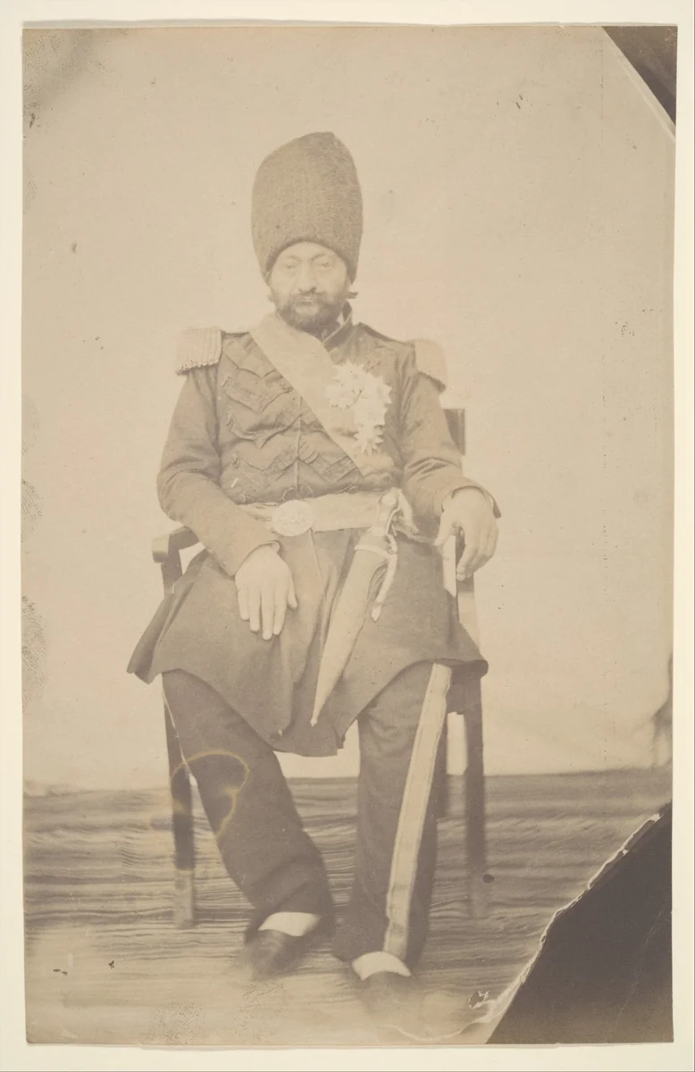 Portrait of Ardeshir Mirza, uncle of the king by Luigi Pesce, photograph, 1840-1869