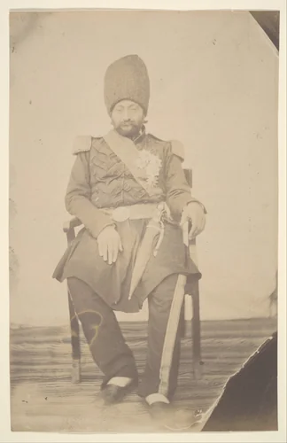 Portrait of Ardeshir Mirza, uncle of the king by Luigi Pesce, photograph, 1840-1869
