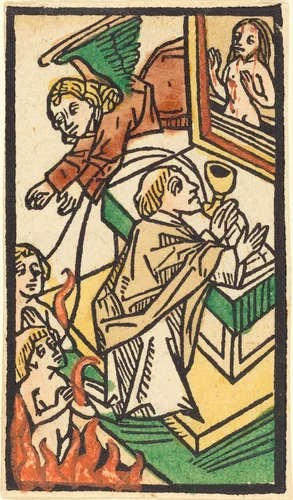 The Mass of Saint Gregory by German 15th Century, print, 1470-1480