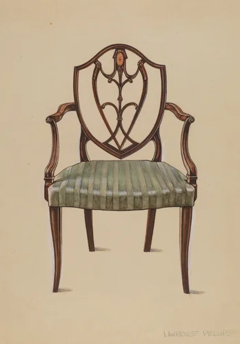 Armchair by Lawrence Phillips, index of american design, 1936