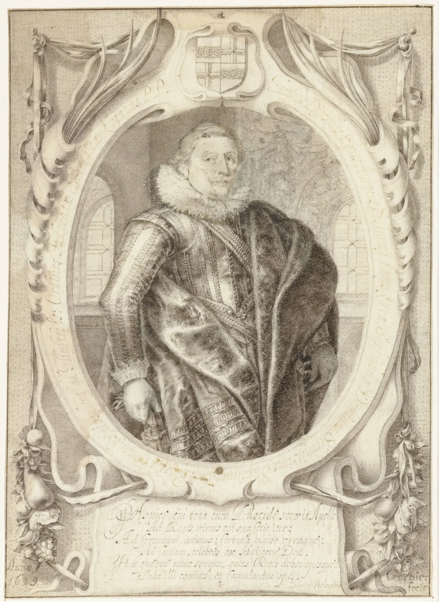 Portret van Jacob van Dijck by Balthazar Gerbier, drawing, 1619