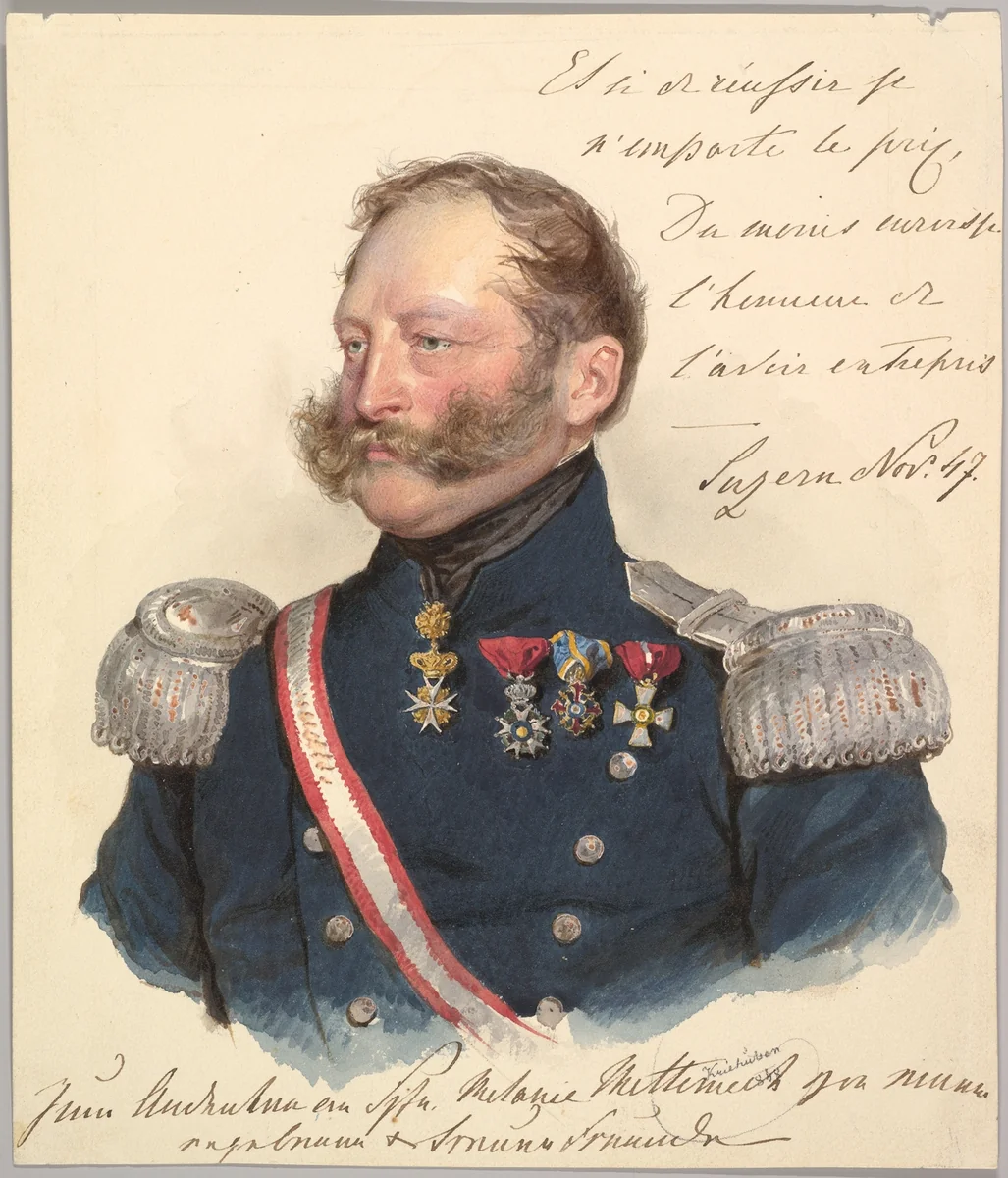 Prince Friedrich of Schwarzenberg by Josef Kriehuber, drawing, 1847